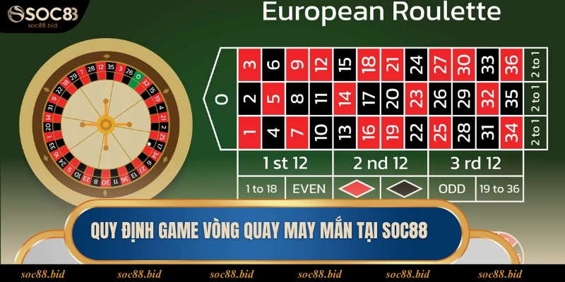 Roulette Soc88 Quy định chi tiết game vòng quay may mắn tại soc88